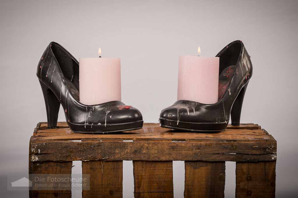 High Heels als Kerzenhalter